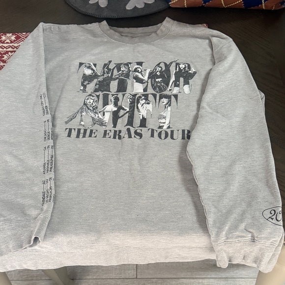 Taylor Swift Tops - Taylor Swift Gray Graphic Crewneck Sweater